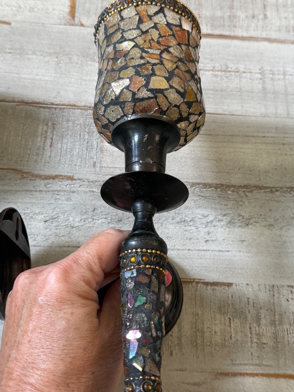 PartyLite Global Fusion Mosaic Candle
Wall Sconces - Set of 2 - Picture 5 of 9